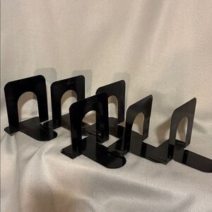 6 Vintage Metal Bookends